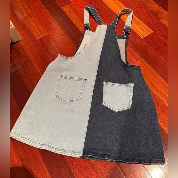 Disney Park HER UNIVERSE Mickey Mouse two tone denim Overall Dress size XL EUC - Picture 5 of 15